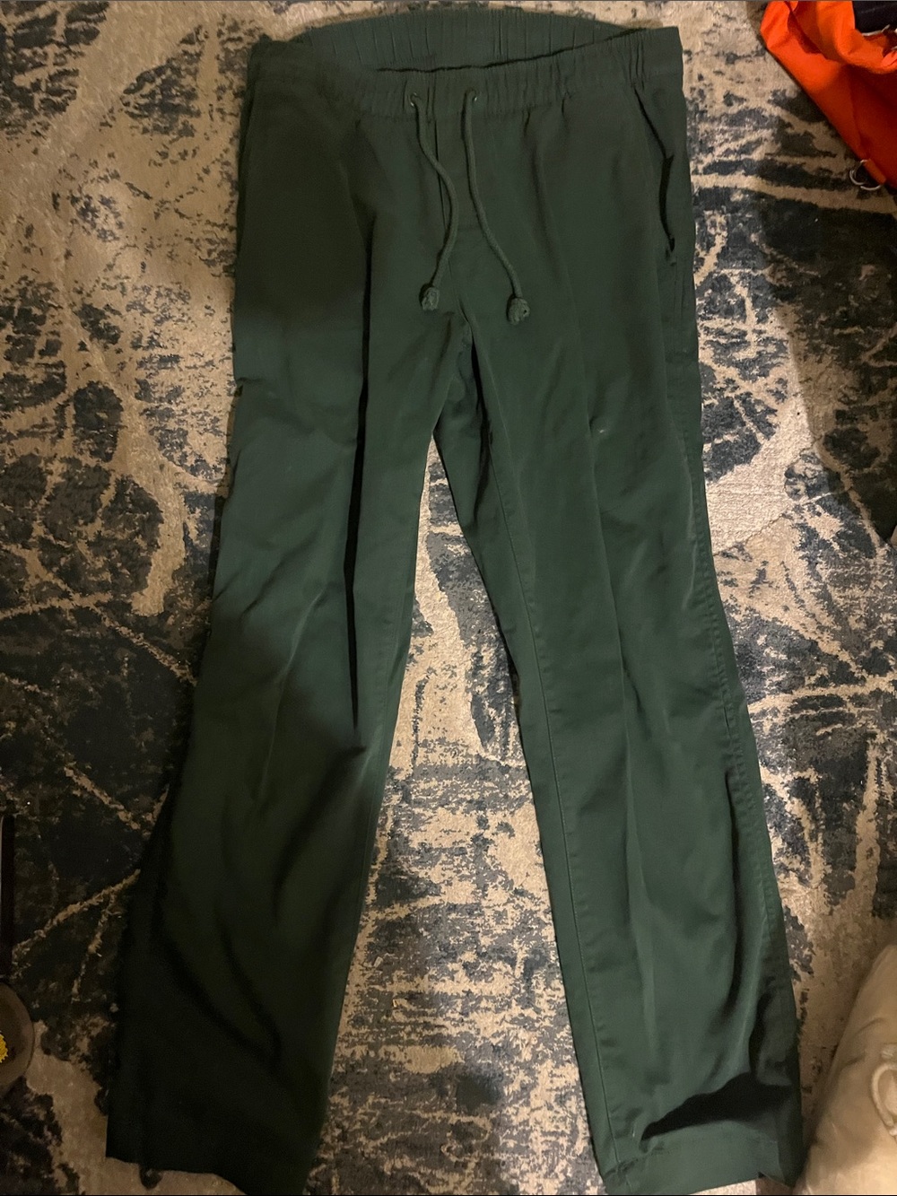 L.L. Bean Forest Green Drawstring Chinos